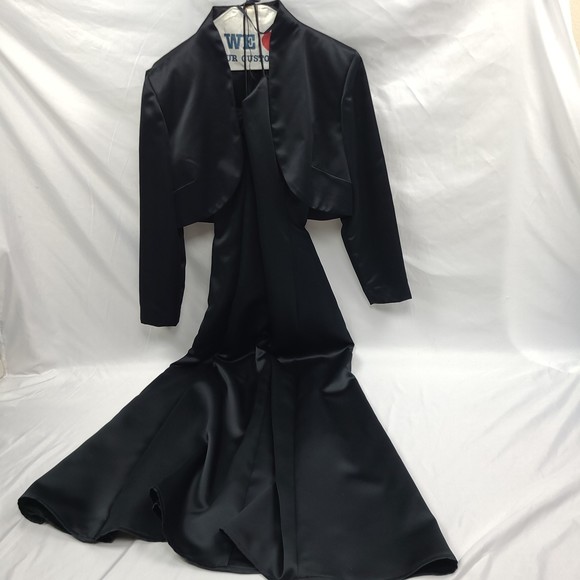 Nipon Night Black Dress with Matching Bolero Size 10 - Picture 1 of 3